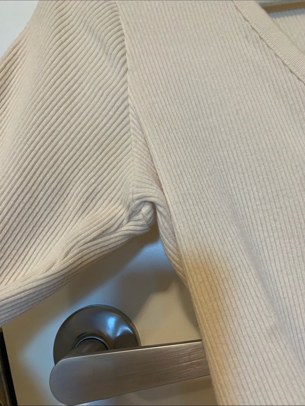 American Eagle Off-white Cropped Button-up Cardigan - Picture 7 of 7